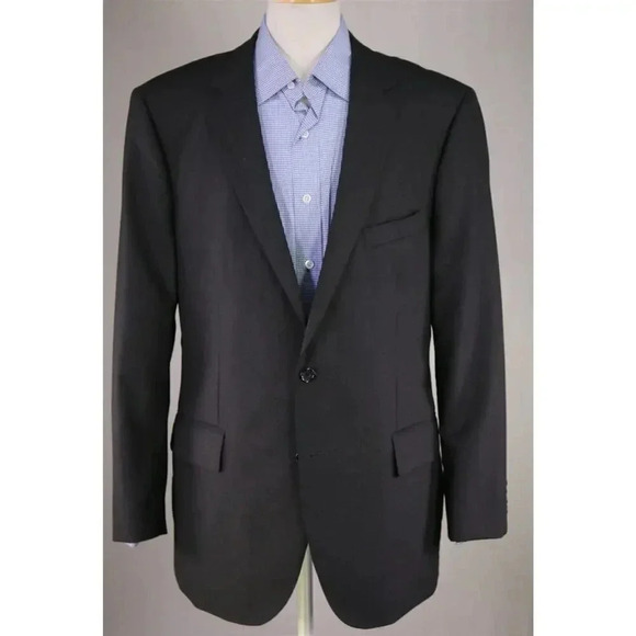 J. Crew Solid Charcoal Gray Loro Piana Wool 2-Btn Blazer Jacket 44R - Picture 2 of 9
